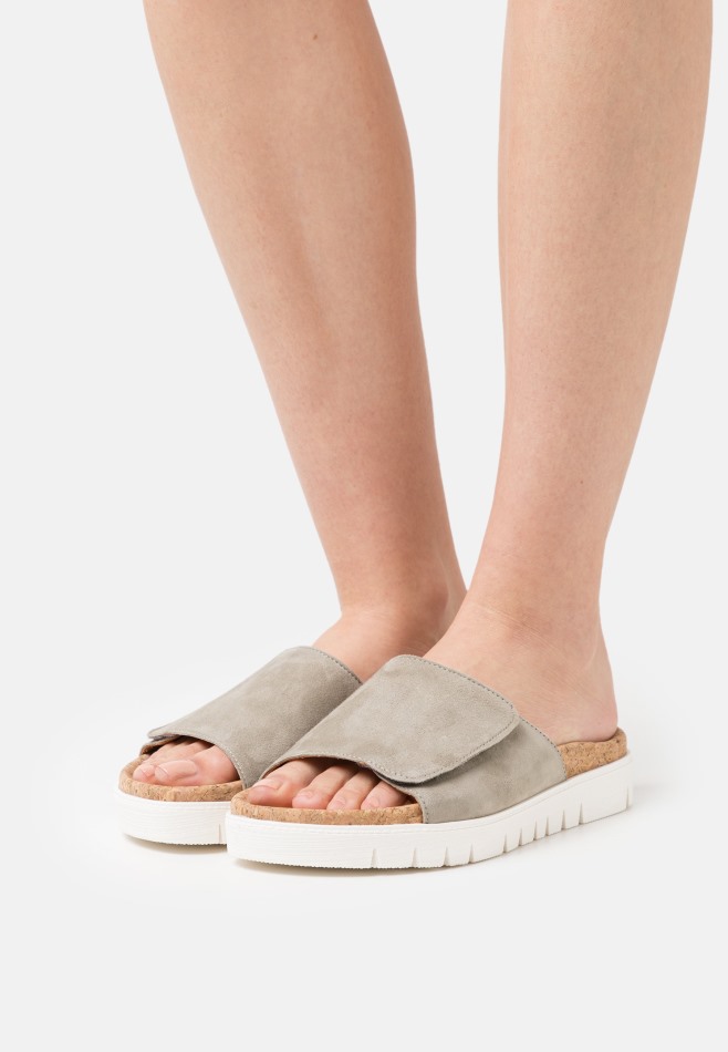 Sandales T-bar Gabor | Gris Exclusif